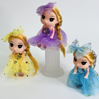 Игрушка «Кукла» в виде брелка, 11см., цвет микс, арт.34-108