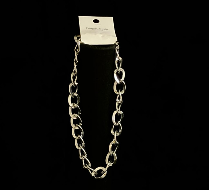 Колье "Цепь" /52х1,8см./, цвет серебро, 25-356