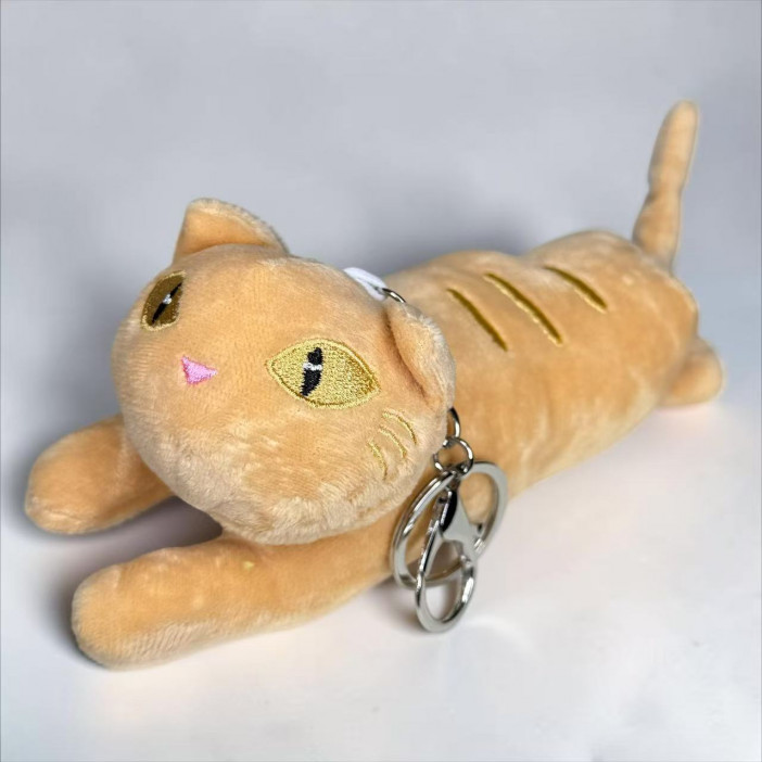 Мягкая игрушка «Кошка» коричневая, 15 см., в виде брелка, арт.33-298