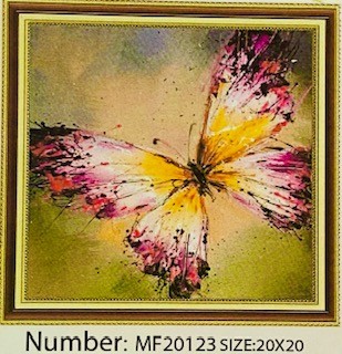 Алмазная мозаика на подрамнике /20х20см./, "Бабочка" арт.MF20123, 24-640