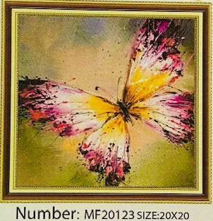 Алмазная мозаика на подрамнике /20х20см./, "Бабочка" арт.MF20123, 24-640