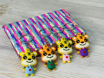 Брелок силиконовый "Тигр", /5,5х3,5см./, (распродажа) 25-585