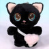 Мягкая игрушка «Кошка» черная, 12 см., в виде брелка, арт.33-303