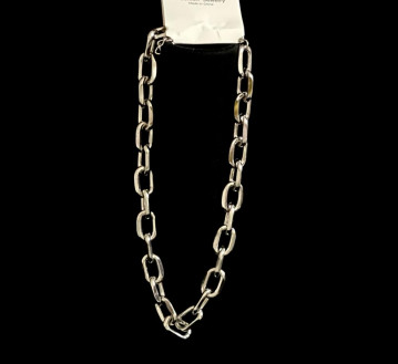 Колье "Цепь" /52х1,2см./, цвет серебро, 25-357