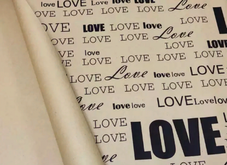Бумага - крафт в рулоне /70х100см./, " LOVE ", 22-1151