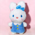 Мягкая игрушка «Зайка» синий костюм, 17 см., в виде брелка, арт.33-302