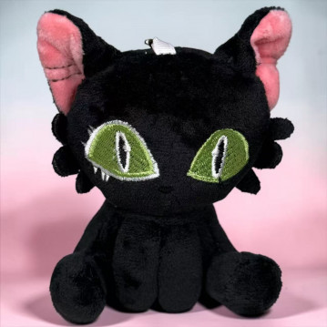 Мягкая игрушка «Кошка» черная, 11 см., в виде брелка, арт.33-300