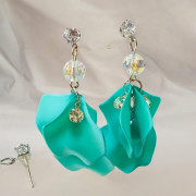 Серьги "Лето" цвет мятный /6х2,5см/, №10659