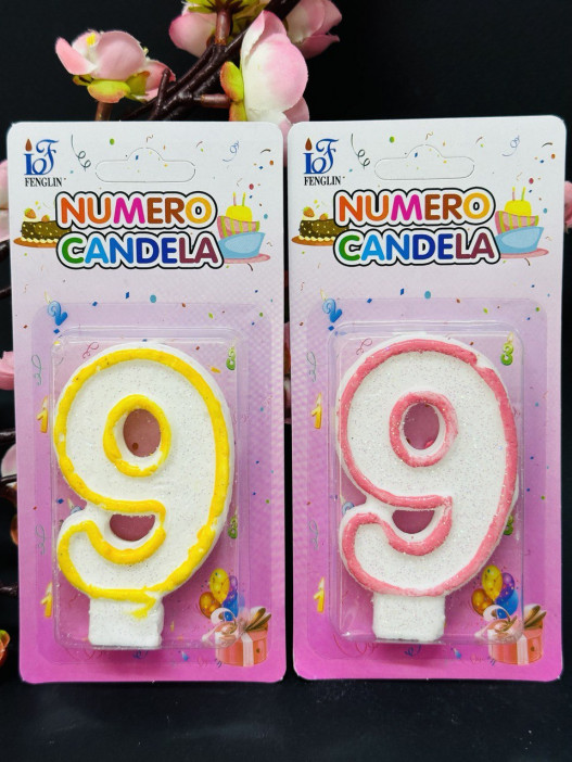 Свеча для торта цифра "9", "4" (распродажа)    93-64				