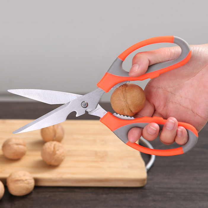 Ножницы кухонные универсальные "Scissors" / Орехокол / Для рыбы, курицы, мяса, салатов / Для кухни и дома  (95-287)