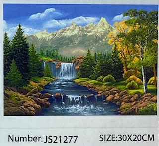 Алмазная мозаика на подрамнике /20х30см./, "Водопад" арт.JS21277, 24-656