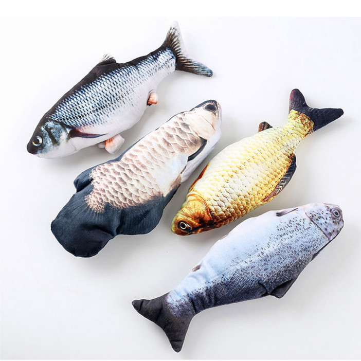 Игрушка для кошки "Живая рыбка" работает от USB /26,5см./,(распродажа) 24-970