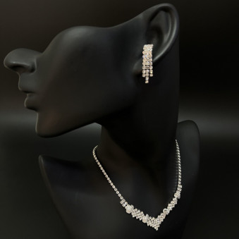 Набор 2 предмета: серьги, колье "Грация" арт.DHD21000 32-585