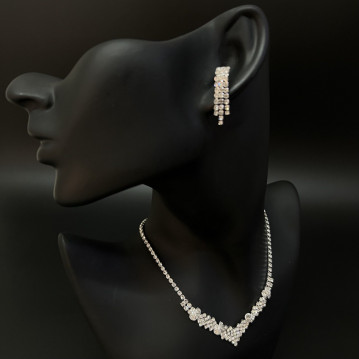 Набор 2 предмета: серьги, колье "Грация" арт.DHD21000 32-585