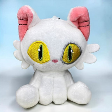 Мягкая игрушка «Кошка» белая, 11 см., в виде брелка, арт.33-300