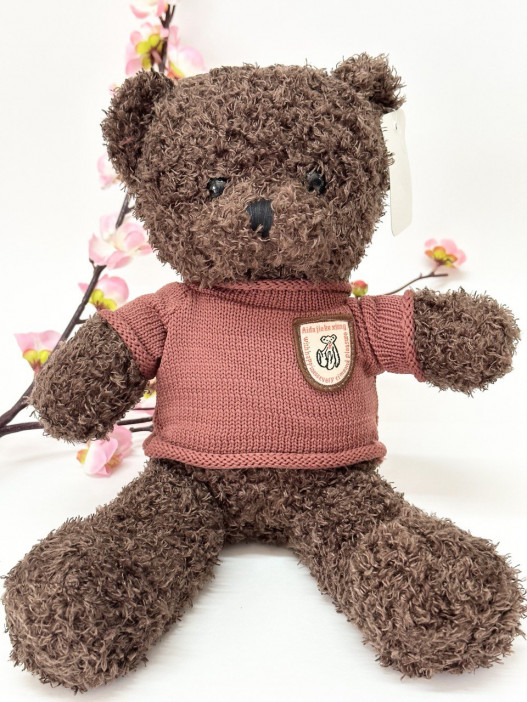 Мягкая игрушка «Мишка» в синей кофте, 30см.,  арт.33-323