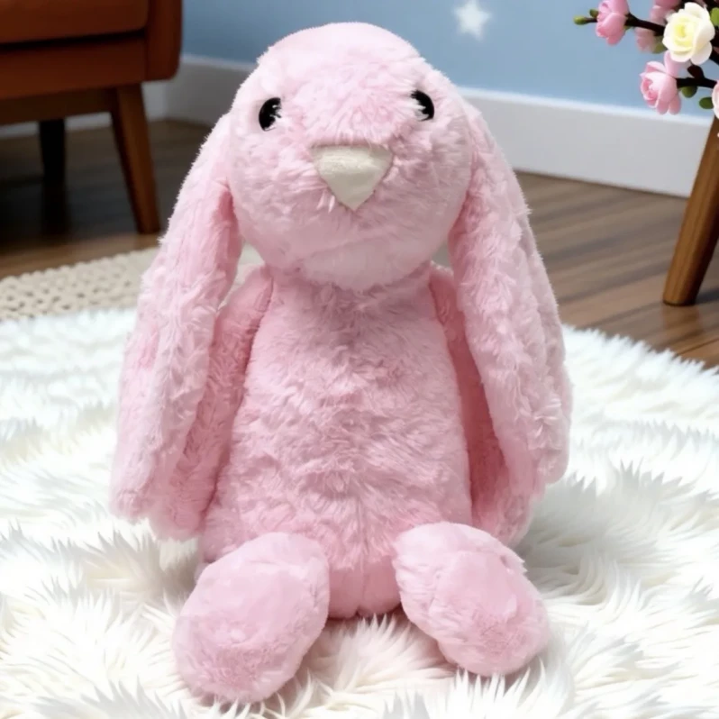 Мягкая игрушка "Зайка" розовый, 35см.,  арт.33-320