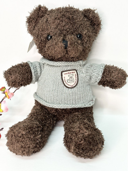 Мягкая игрушка «Мишка» 38см., в коричневой кофте, арт.33-325