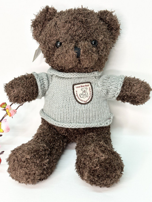 Мягкая игрушка «Мишка» 38см., в коричневой кофте, арт.33-325
