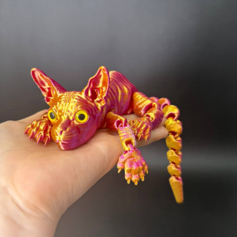Игрушка подвижная Кот Сфинкс 3D /30х20х5см./, 37-428