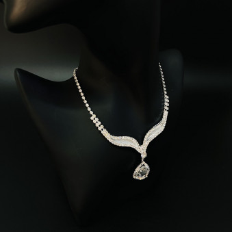 Набор 2 предмета: серьги, колье "Капля" арт.DHD20986, 32-587