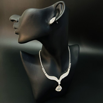 Набор 2 предмета: серьги, колье "Капля" арт.DHD20986, 32-587