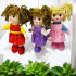 Мягкая игрушка  "Кукла" 35см., в фиолетовом сарафане, арт.34-245
