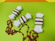 Игрушка ёлочная "Конфета" в полоску 15см. /уп.-3шт./ (72-177), цена за упаковку
