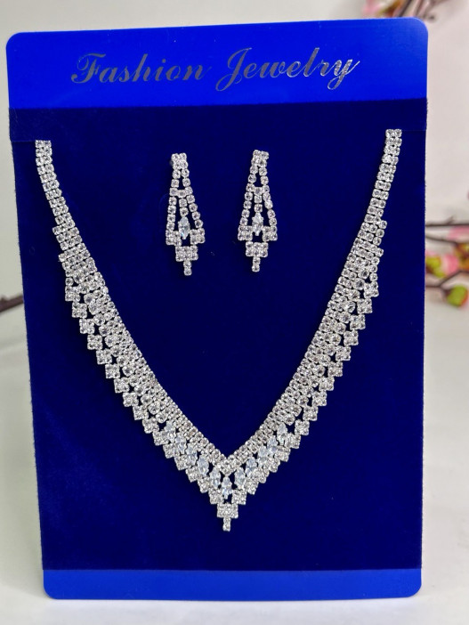 Набор 2 предмета: серьги, колье "Классика" арт.DHD21047, 32-587