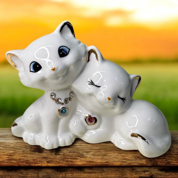 Сувенир статуэтка "Пара кошек", / 8см./, 37-259