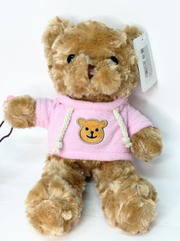 Мягкая игрушка «Мишка» в розовой кофте, 30см., арт.33-363