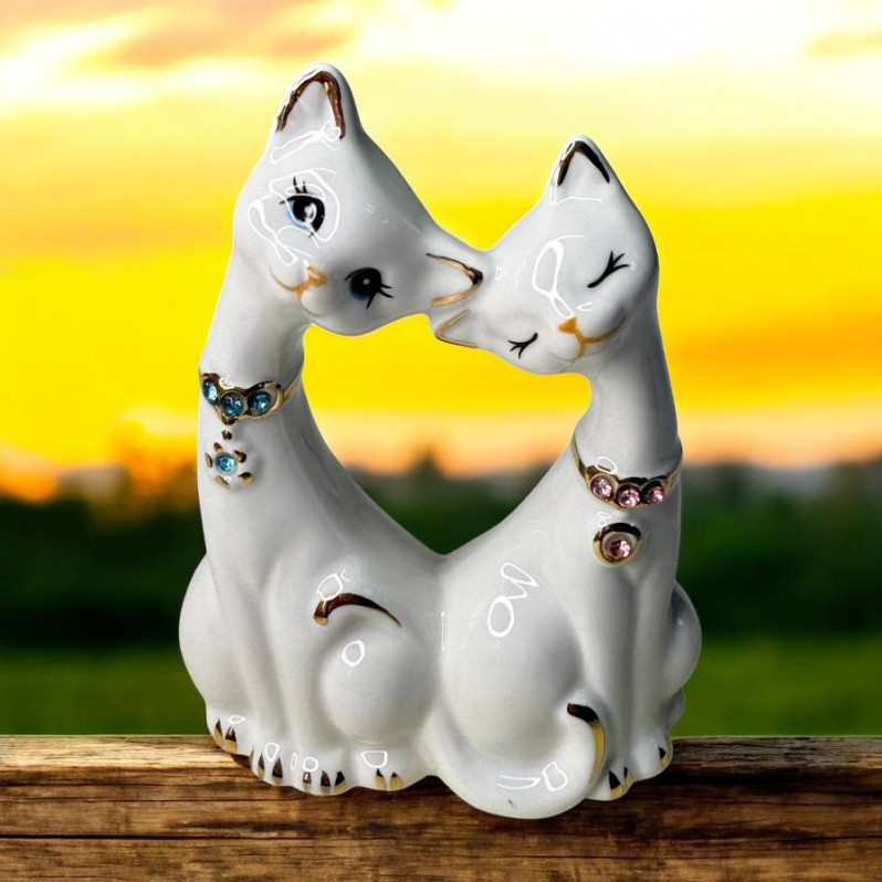 Сувенир статуэтка "Пара кошек", /12,2 см./, 37-262
