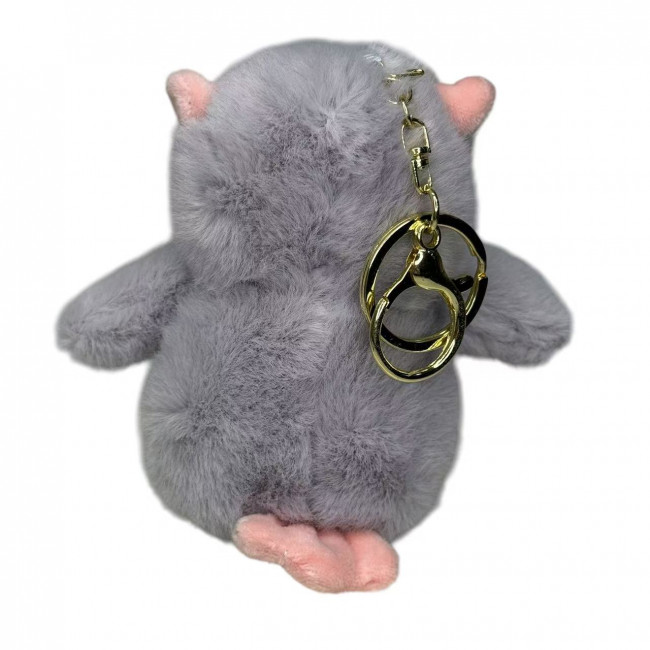 Мягкая игрушка «Сова» серая, 11см., в виде брелка, арт.33-396