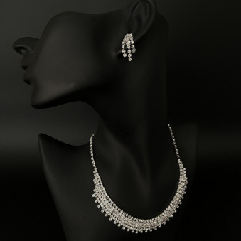 Набор "Грация" 2 предмета: серьги, колье, арт.DHD20971, 32-586