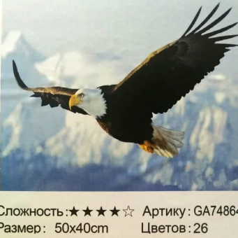 Алмазная мозаика /40х50см./, " Орёл " арт.GA74864, 22-850