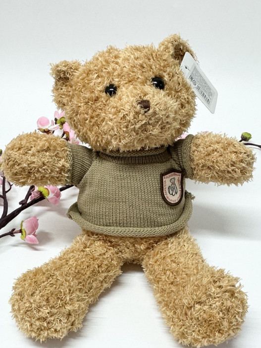 Мягкая игрушка «Мишка» в синей кофте, 30см., арт.33-322