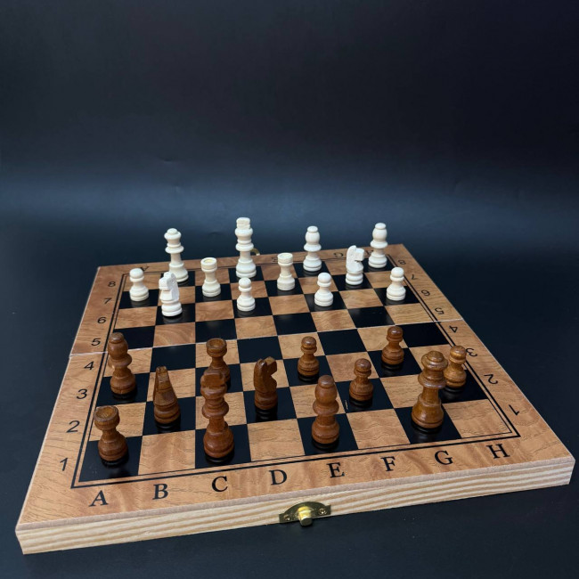 Настольная игра 3в1 (нарды, шахматы, шашки) /поле:29,5х29см./, 37-421