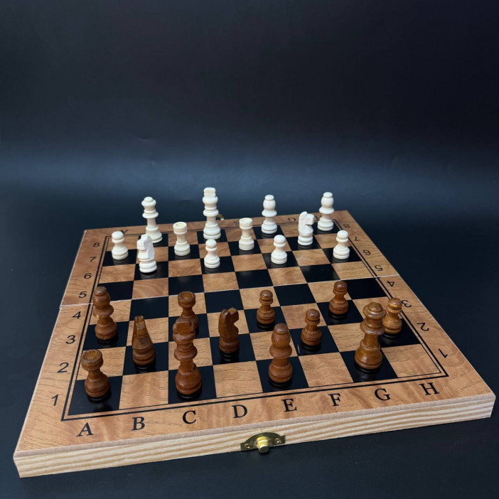 Настольная игра 3в1 (нарды, шахматы, шашки) /поле:29,5х29см./, 37-421