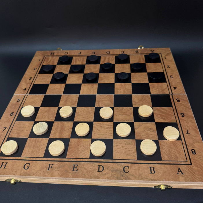Настольная игра 3в1 (нарды, шахматы, шашки) /поле:38,5х39см./, 37-423