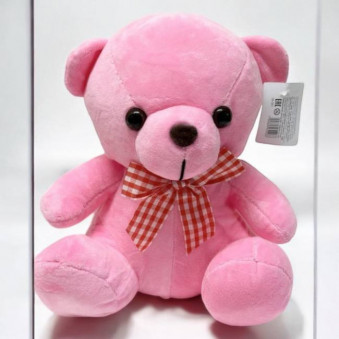 Мягкая игрушка  "Мишка", розовый, 22см., арт.33-351