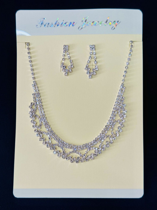 Набор 2 предмета: серьги, колье "Классика" арт.DHD20978, 32-586