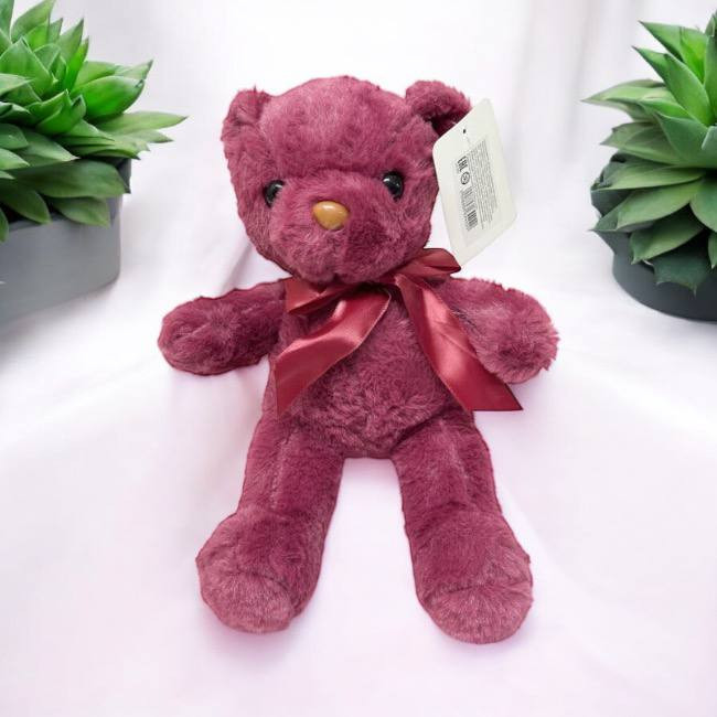 Мягкая игрушка "Мишка", бордовый, 30см.,  арт.33-353