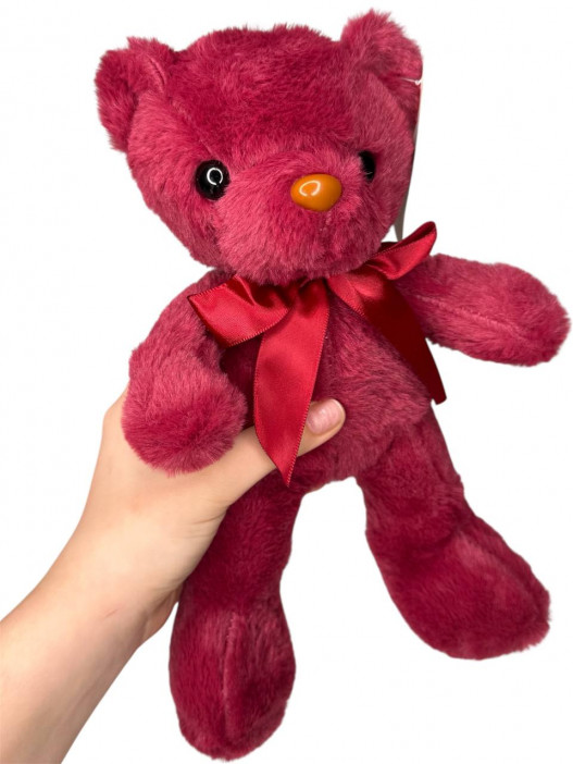 Мягкая игрушка "Мишка", бордовый, 30см.,  арт.33-353