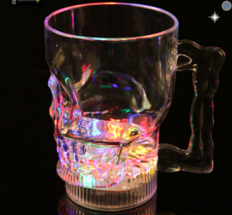 Кружка "Череп" для холодных напитков с LED-подсветкой /14х10см/ 32-569