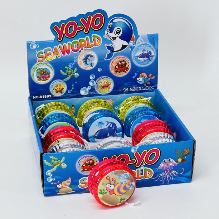 Игрушка "йо-йо" пластиковое "Морской мир" световое, арт.81999