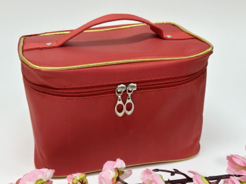 Косметичка нейлон на молнии, цвет: КРАСНЫЙ /25х10,5х14см./, 31-530