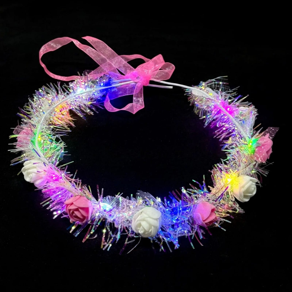 Венок на голову "Розы" светящийся  диаметр 20см., 10 ламп, 3 режима/, 22-207