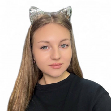 Ободок "Ушки кошки" с пайетками, 37-685