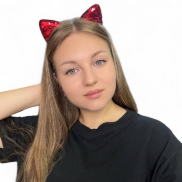 Ободок "Ушки кошки" с пайетками, 37-685