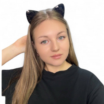 Ободок "Ушки кошки" с пайетками, 37-685